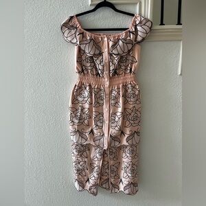 Flower off the shoulder dress